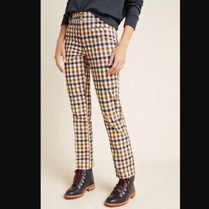 Anthropologie 💋 Essential Skinny Kick Flare Plaid Corduroy \\ Size 6